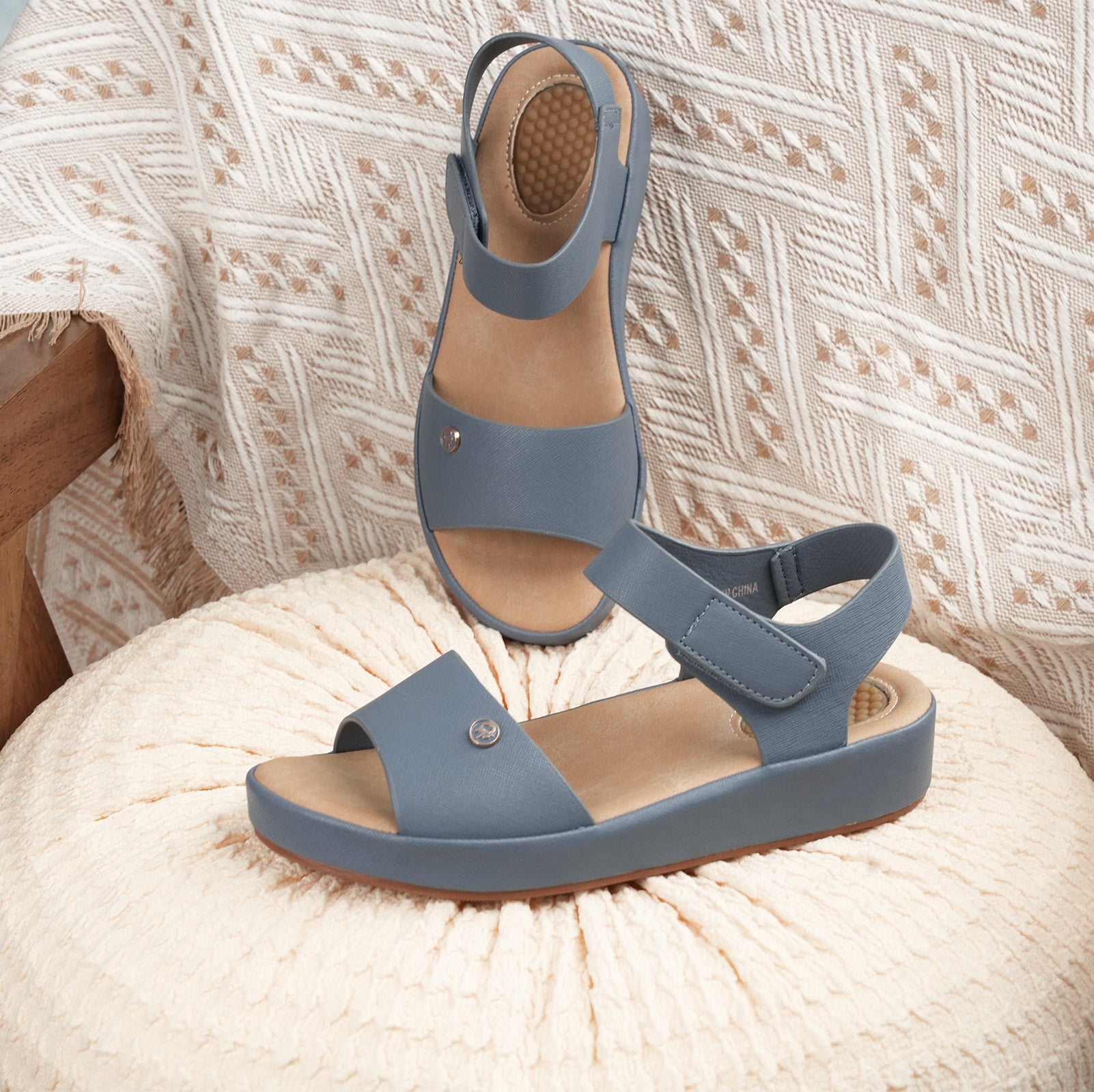 Black Massage Sandals-Maeve