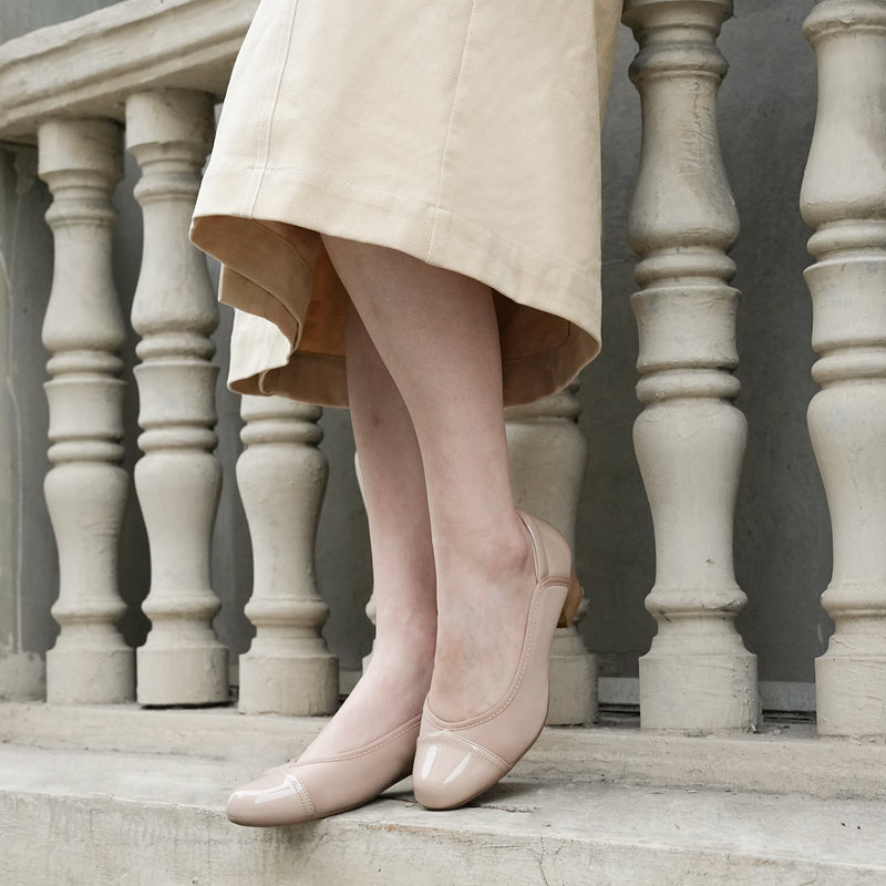 Nude Pumps Dress-Cassie