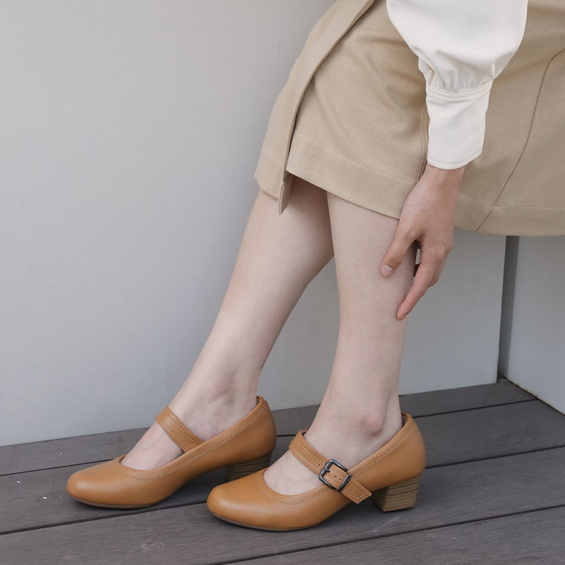 Tan Pumps Dress-Violet