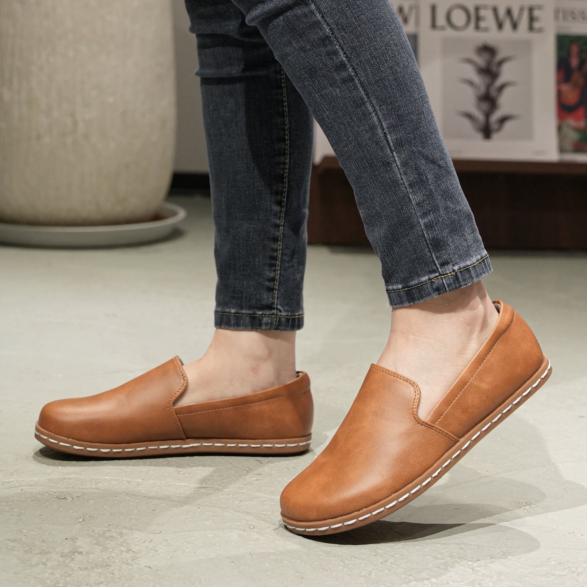 Barefoot Shoes Tan Leather Shoes Ladies Ortho+rest Women Slip-On Barefoot Shoe Comfortable Dress Barefoot Shoes Tan Leather Shoes Ladies Ortho+rest Women Slip-On Barefoot Shoe Comfortable Dress