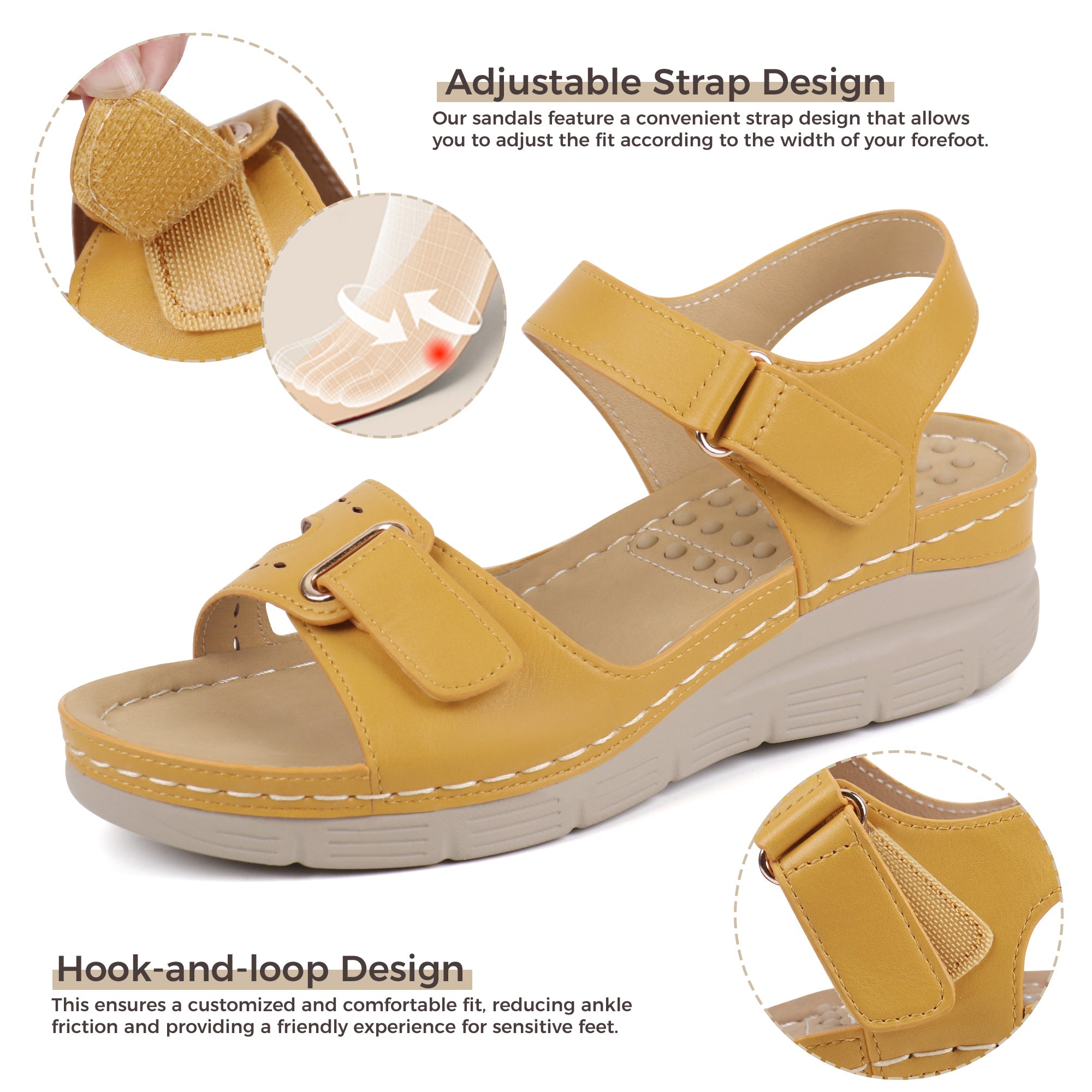 Yellow Massage Sandals-Scarlett