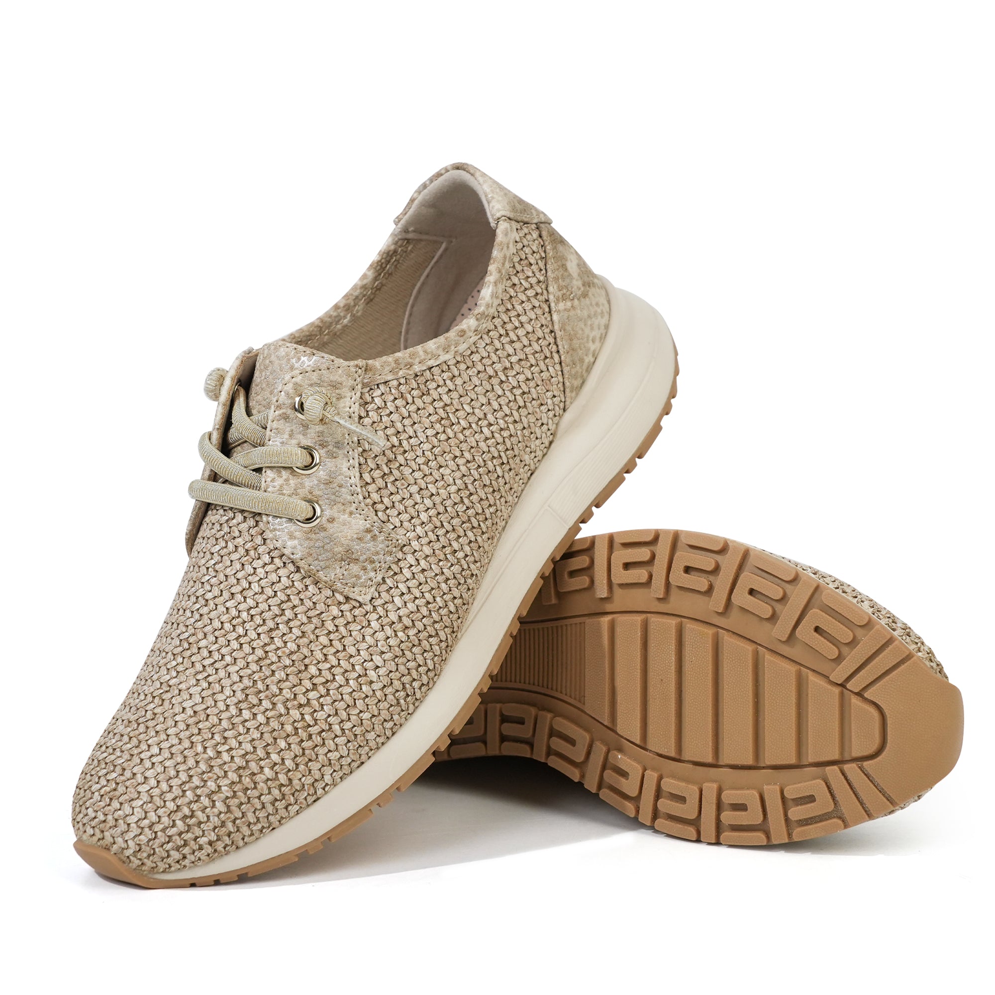 Beige Walking Shoes-Selin
