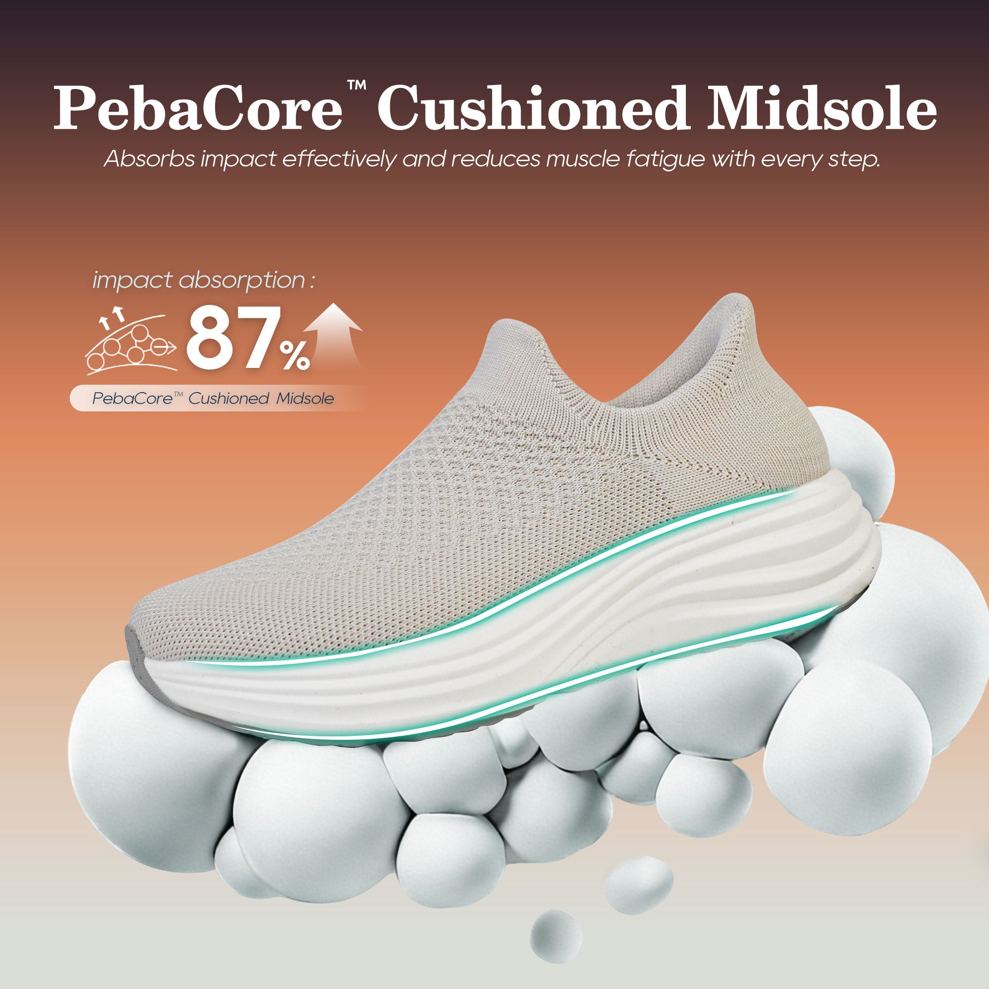 Zenenergy Beige Walking Shoes - Cara