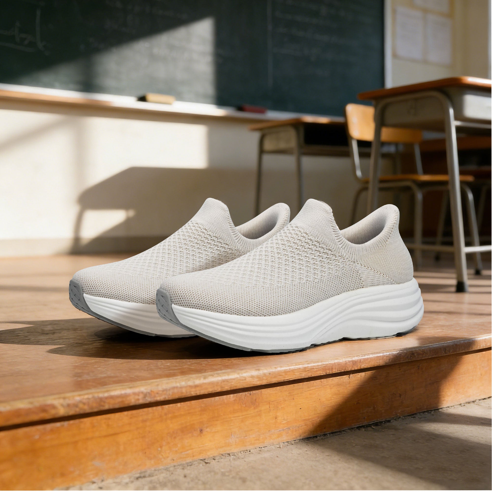 Beige Walking shoes-Cara