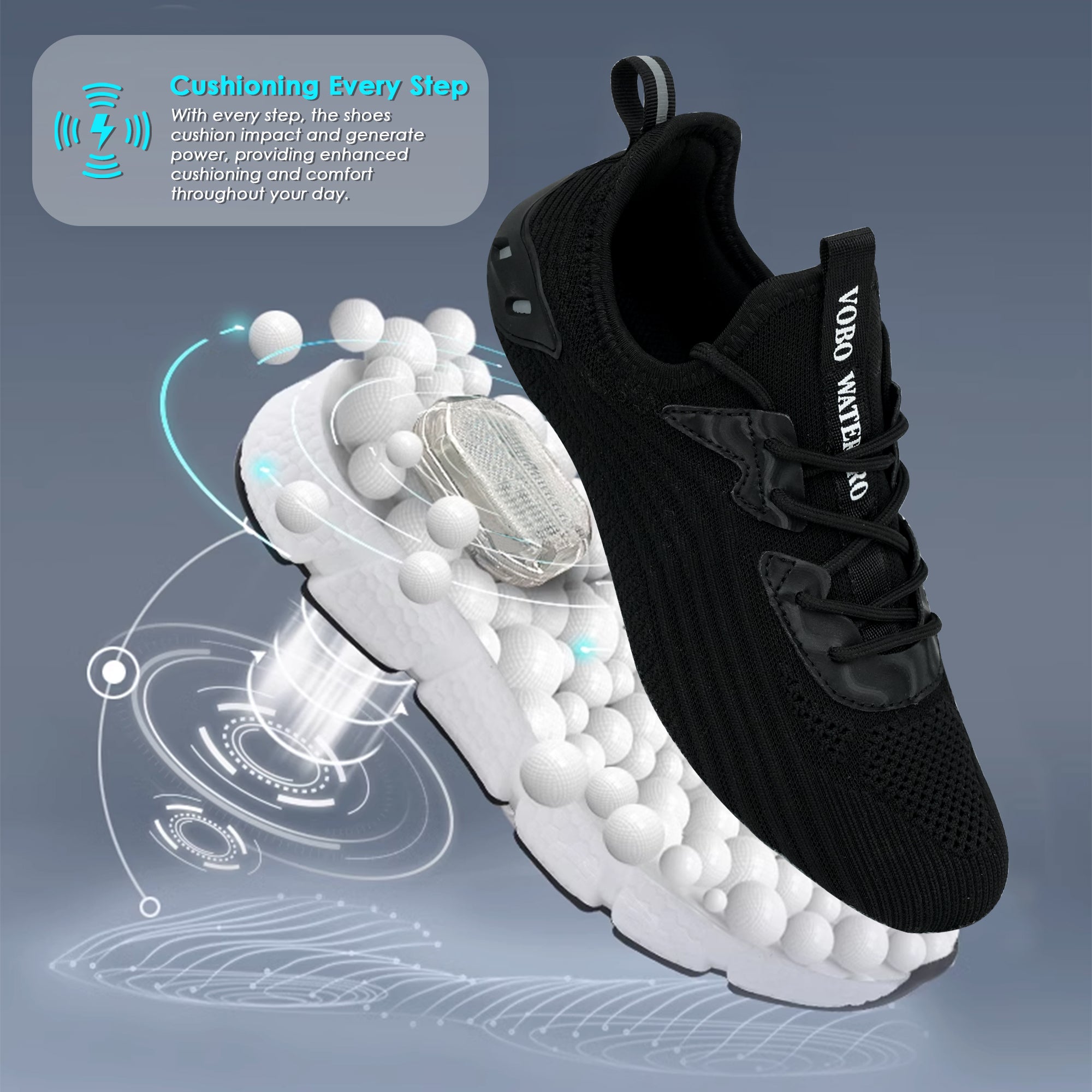 Black Varicose Vein Relief Shoes-VenoEase