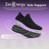 ZenEnergy Black Walking Shoes - Cara