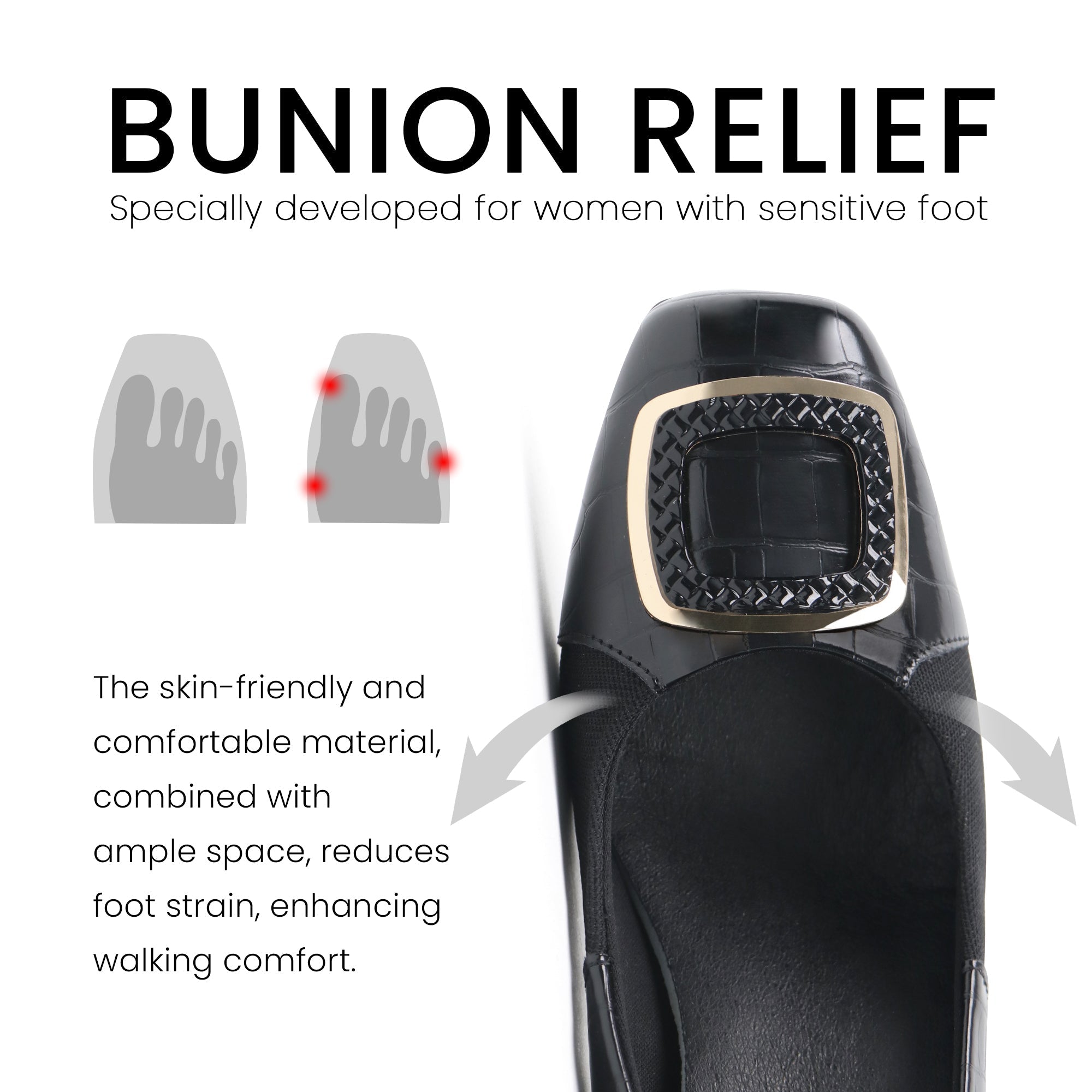 Ortho+rest Women Orthopedic Bunion Shoes Dress Pumps Orthotic Heels-Bella