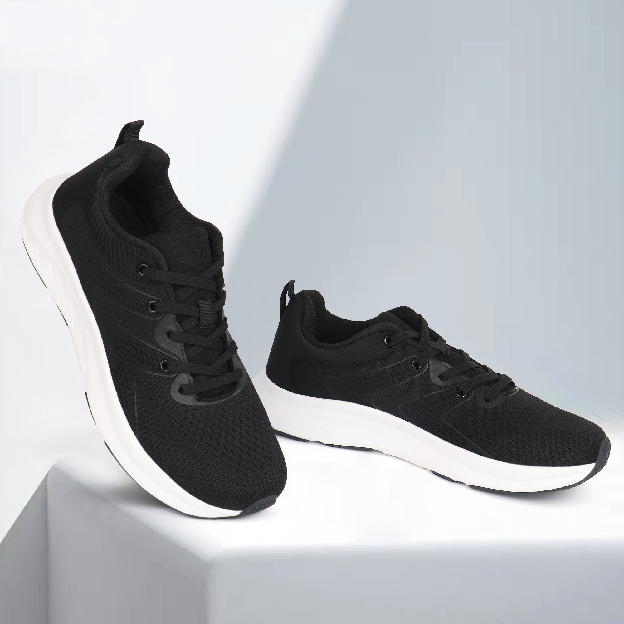 Black Sneakers Wide Toe Box-Ezra