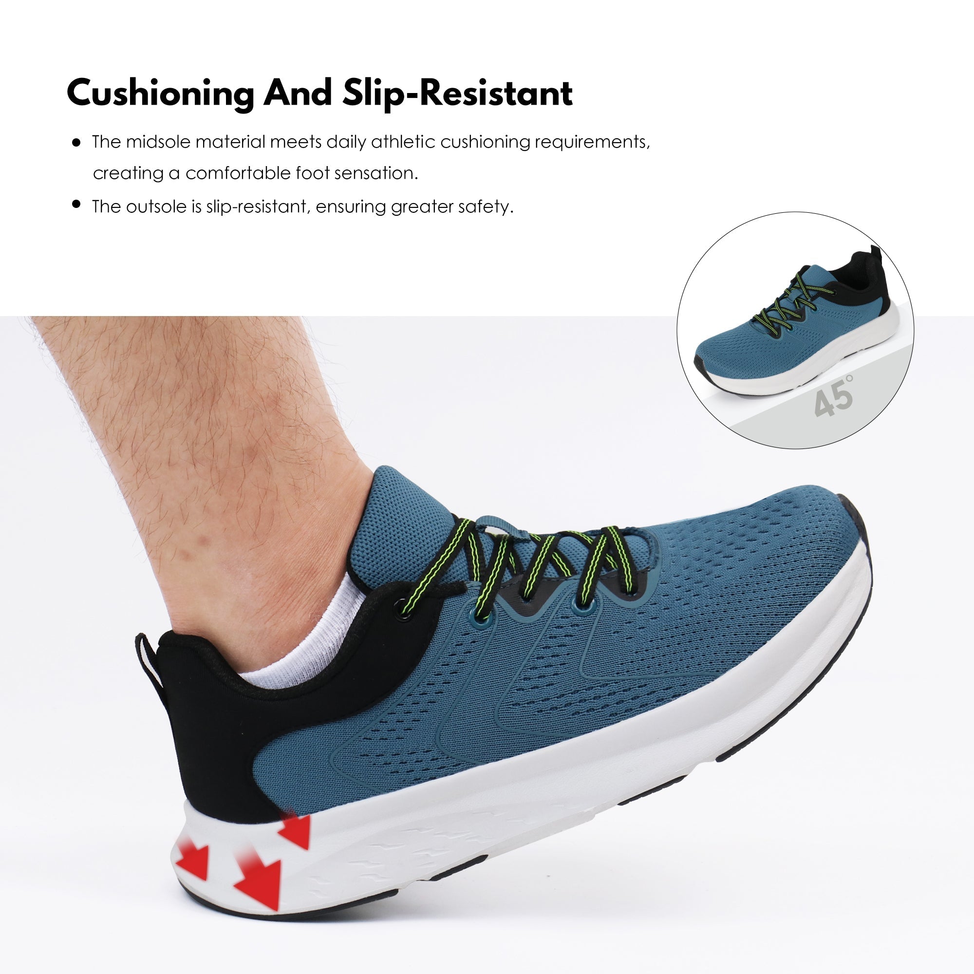 Ortho+rest Men Wide Toe Box Shoes Walking Sneakers for