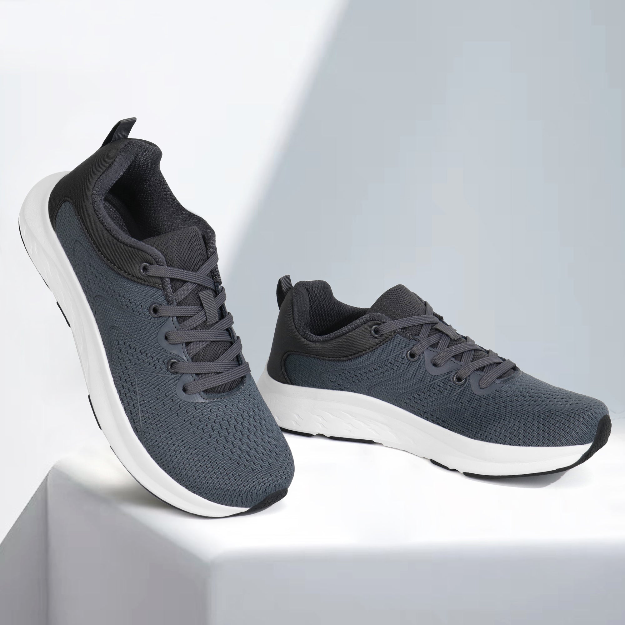 Grey Sneakers Wide Toe Box-Ezra