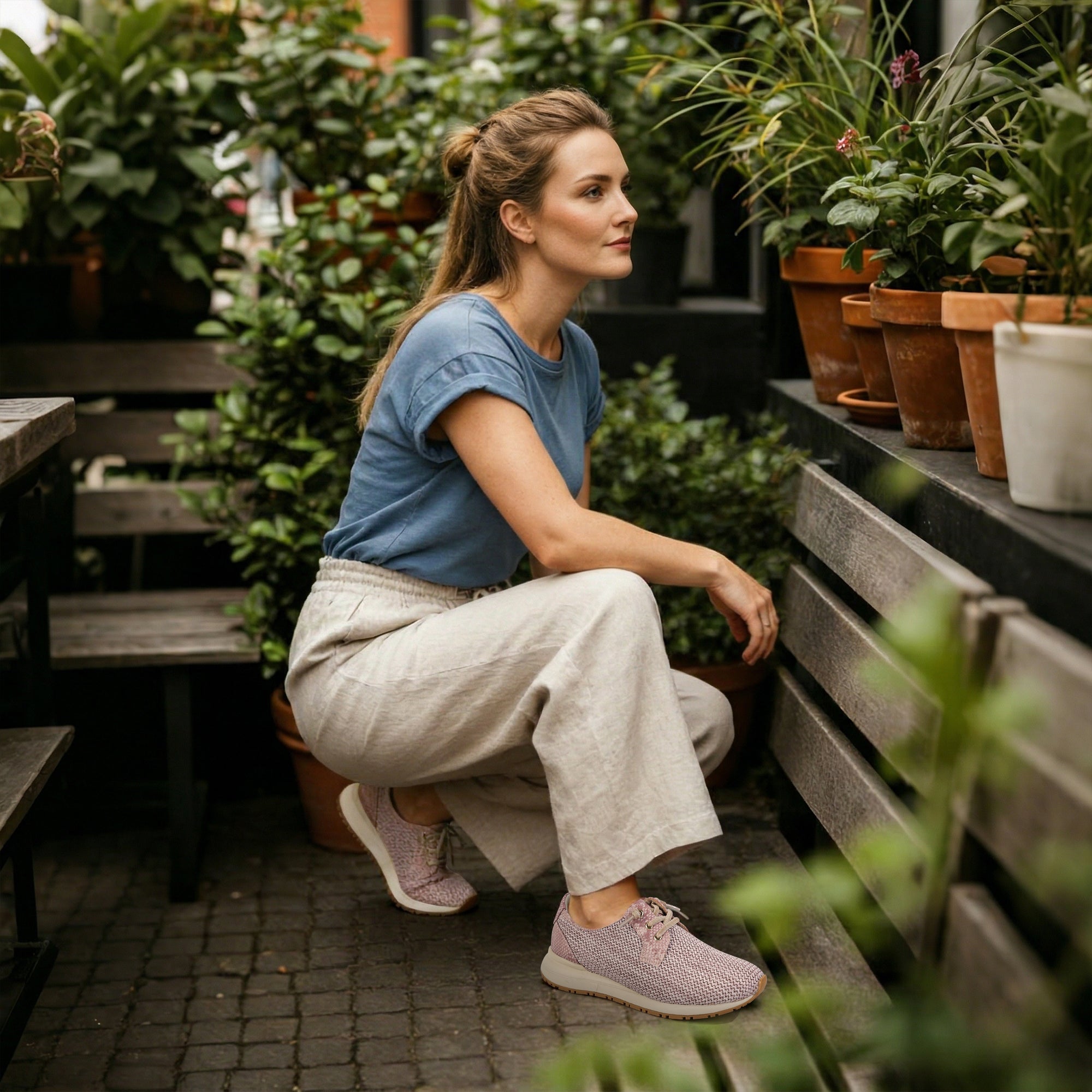 Pink Walking Shoes-Selin