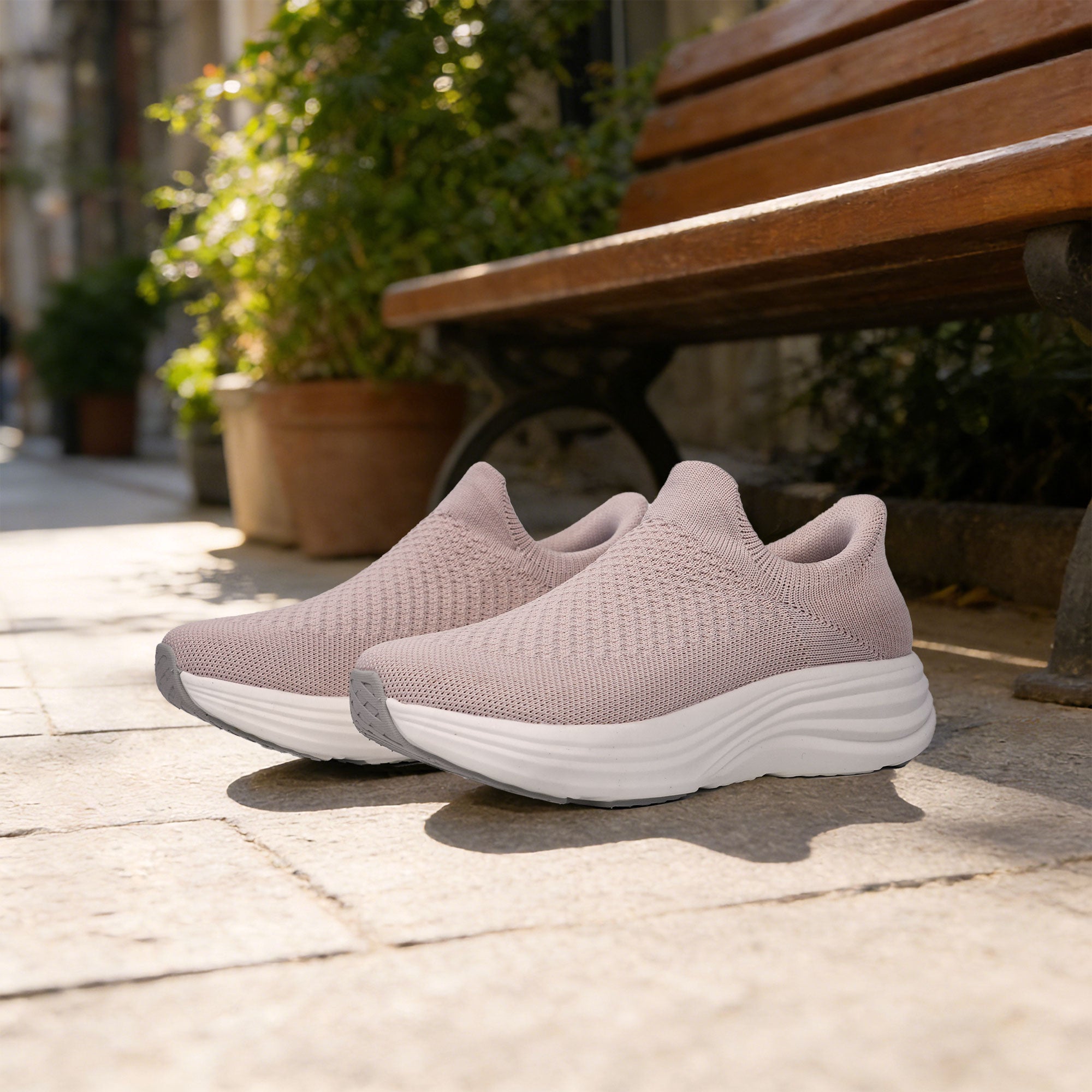 Beige Walking shoes-Cara